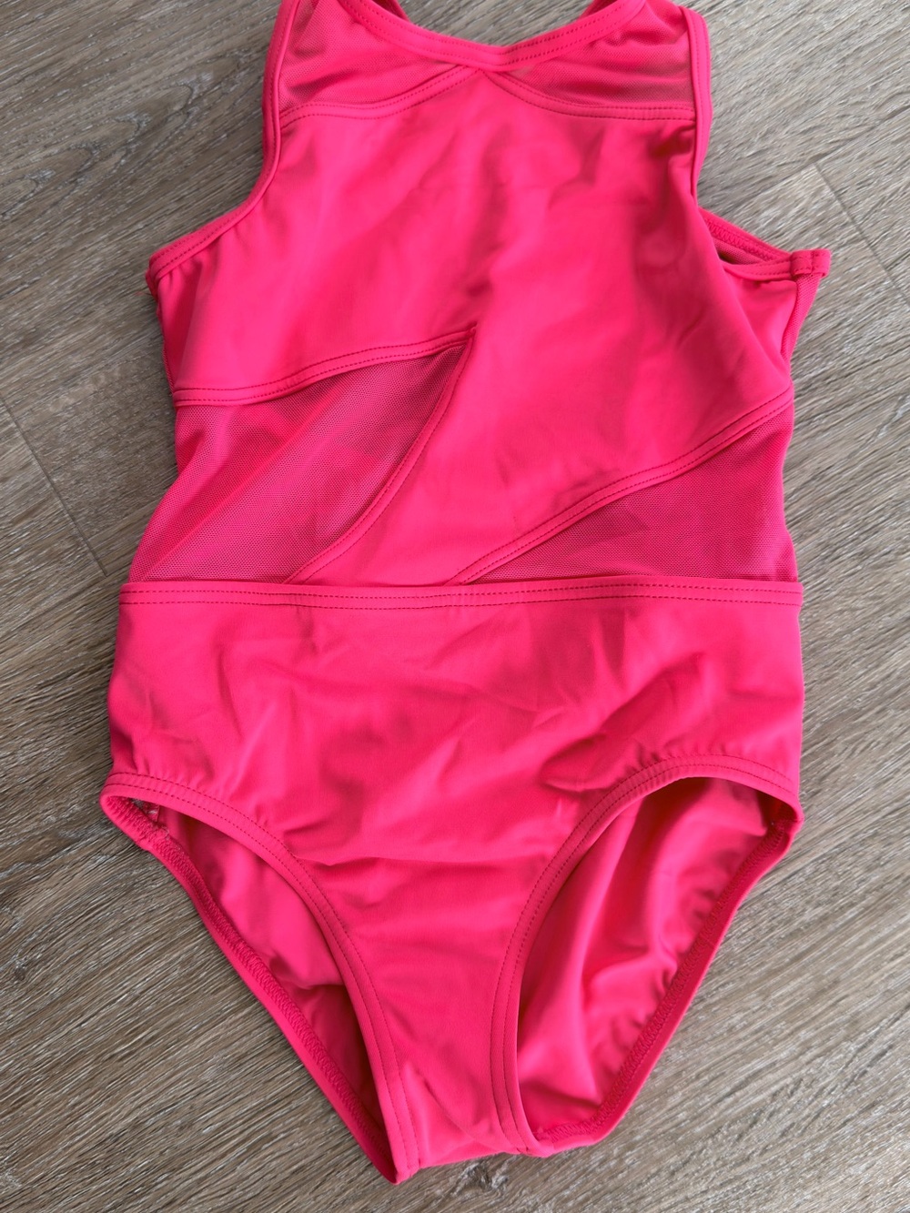 balera Hot Pink Mesh-Accent One-Piece Bodysuit Leotard